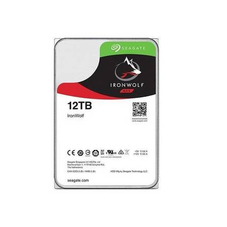 Seagate IronWolf NAS 12TB 7200RPM SATA 6.0 GB/s 256MB Hard Drive (3.5in.) ST12000VN0008